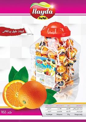 آب نبات پرتقال (4 بسته 100 عددی )22 گرم آیلایدا