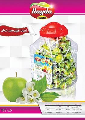 آب نبات سیب (4 بسته 100 عددی )22 گرم آیلایدا